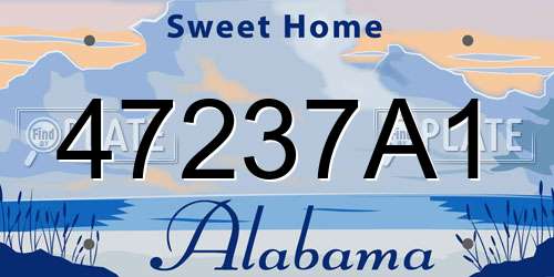 47237A1 Alabama License Plate