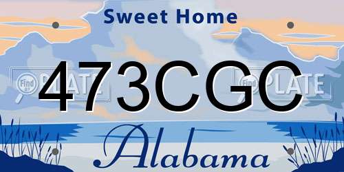 473CGC Alabama License Plate