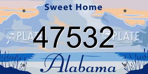 47532 Alabama License Plate