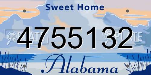 4755132 Alabama License Plate