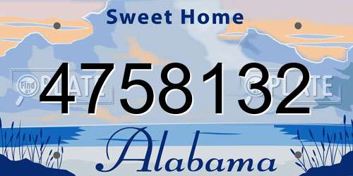 4758132 Alabama License Plate