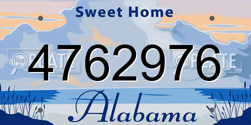 4762976 Alabama License Plate