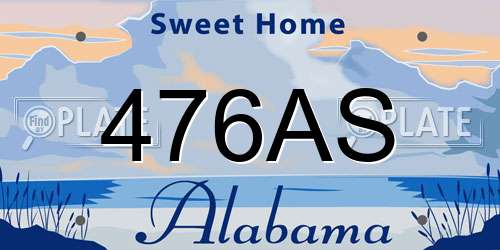 476AS Alabama License Plate