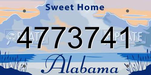 4773741 Alabama License Plate