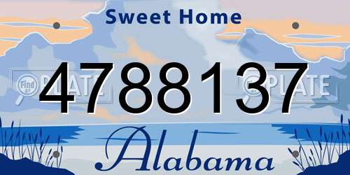 4788137 Alabama License Plate