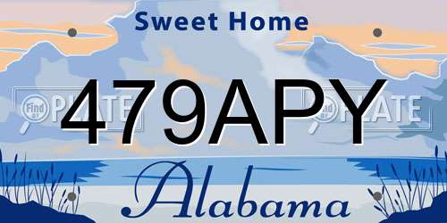 479APY Alabama License Plate