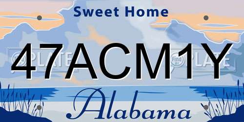 47ACM1Y Alabama License Plate