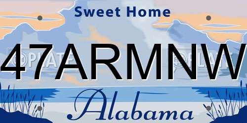 47ARMNW Alabama License Plate