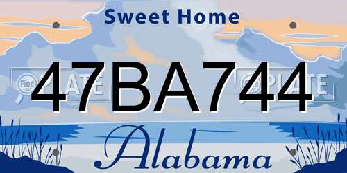 47BA744 Alabama License Plate