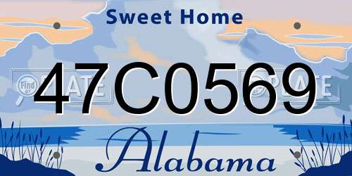 47C0569 Alabama License Plate