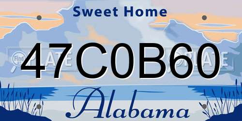 47C0B60 Alabama License Plate