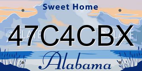 47C4CBX Alabama License Plate