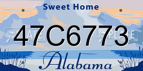 47C6773 Alabama License Plate