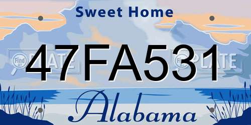 47FA531 Alabama License Plate