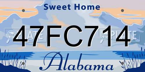 47FC714 Alabama License Plate