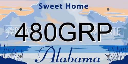 480GRP Alabama License Plate