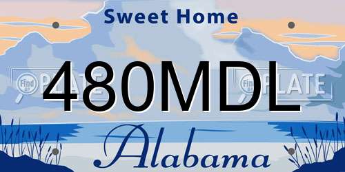 480MDL Alabama License Plate