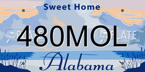 480MOL Alabama License Plate