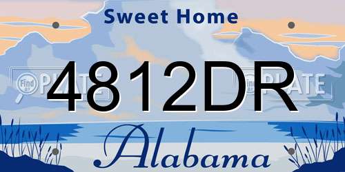 4812DR Alabama License Plate