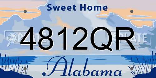 4812QR Alabama License Plate