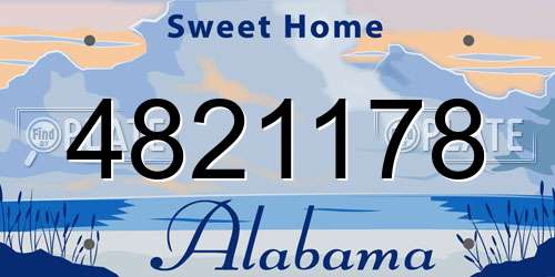4821178 Alabama License Plate