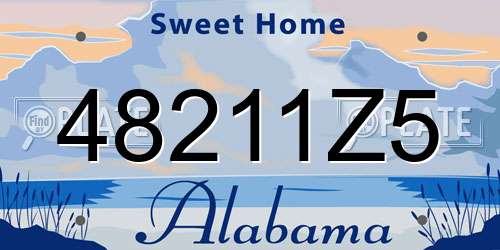 48211Z5 Alabama License Plate