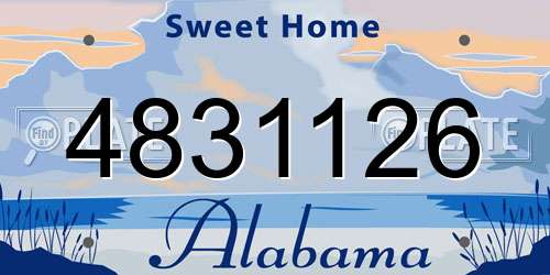 4831126 Alabama License Plate