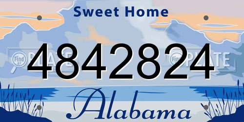 4842824 Alabama License Plate