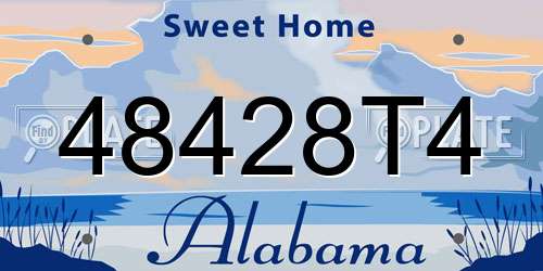 48428T4 Alabama License Plate