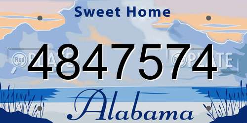 4847574 Alabama License Plate