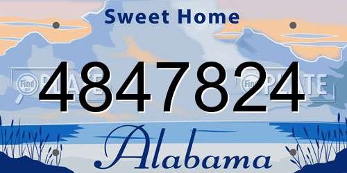 4847824 Alabama License Plate