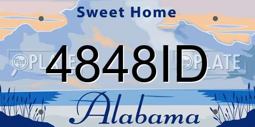 4848ID Alabama License Plate