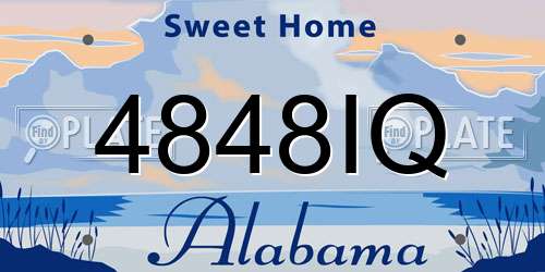 4848IQ Alabama License Plate