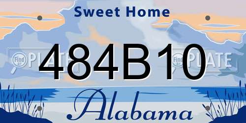 484B10 Alabama License Plate