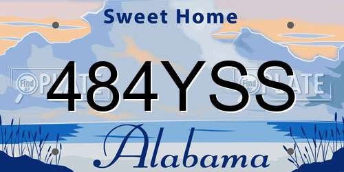 484YSS Alabama License Plate