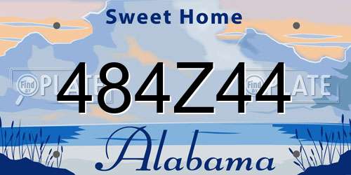 484Z44 Alabama License Plate