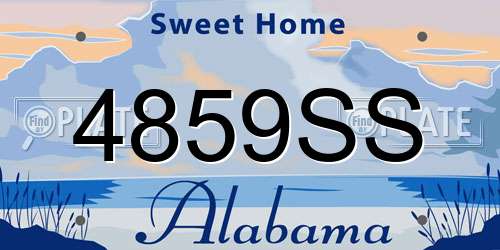 4859SS Alabama License Plate