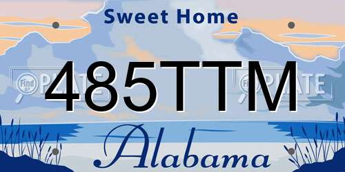 485TTM Alabama License Plate