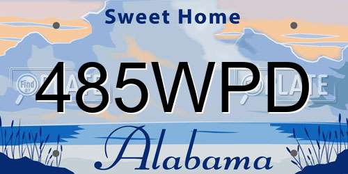 485WPD Alabama License Plate