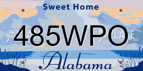 485WPO Alabama License Plate