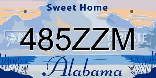 485ZZM Alabama License Plate