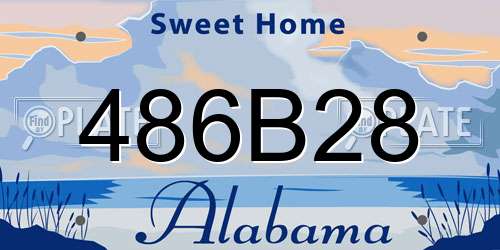 486B28 Alabama License Plate