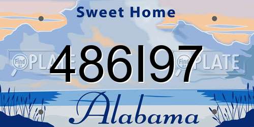 486I97 Alabama License Plate