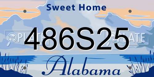 486S25 Alabama License Plate