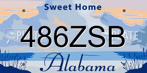 486ZSB Alabama License Plate