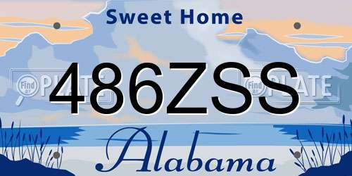 486ZSS Alabama License Plate
