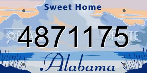4871175 Alabama License Plate