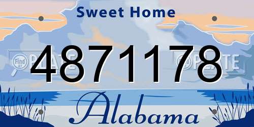 4871178 Alabama License Plate