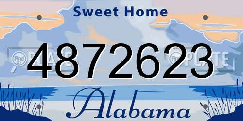 4872623 Alabama License Plate