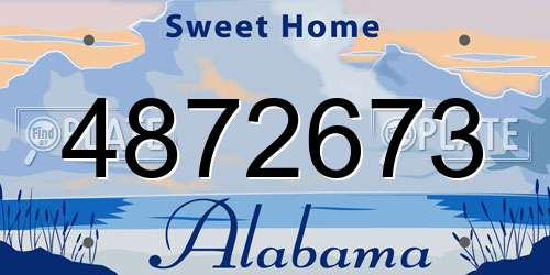 4872673 Alabama License Plate